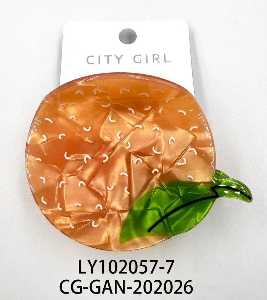 [PG-LY102057-7] BROCHE DE PELO NARANJA CITY GIRL