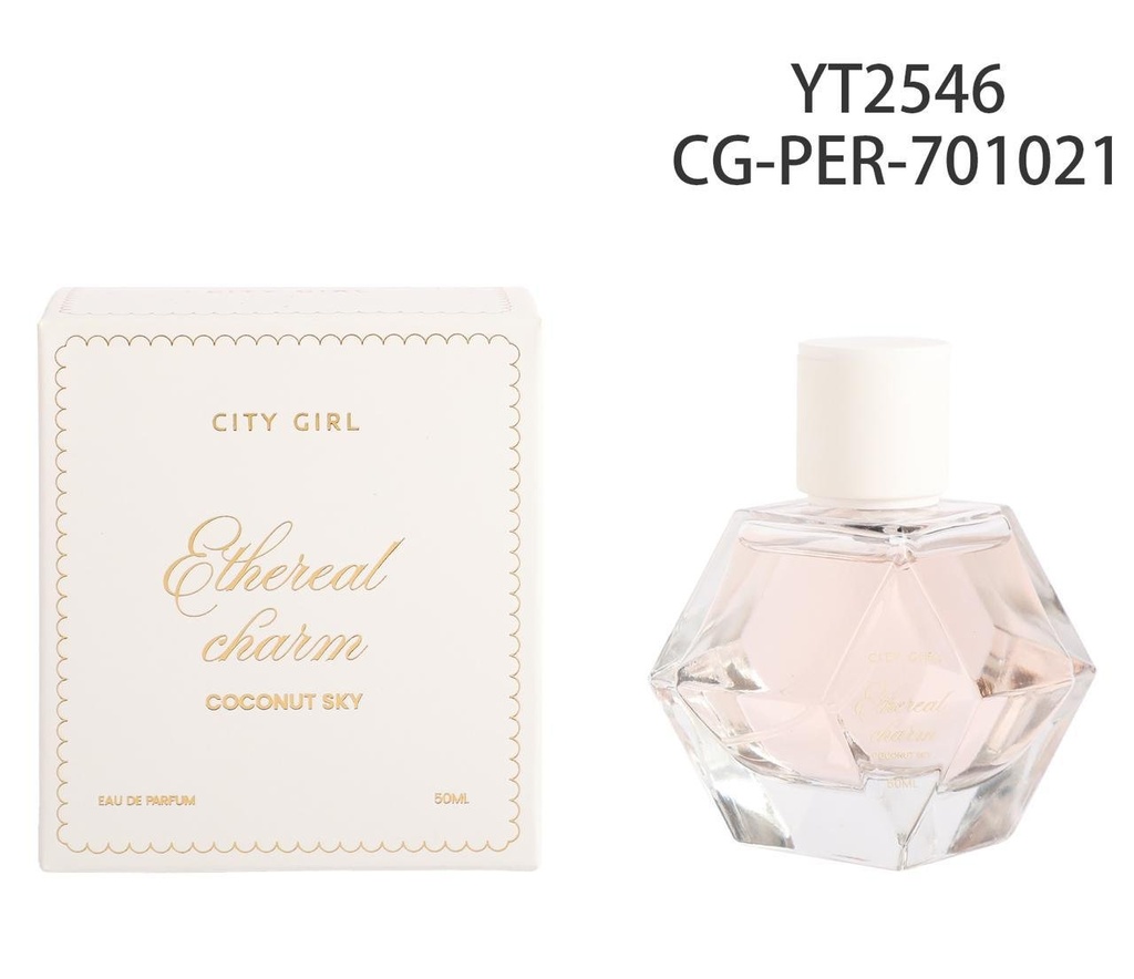 [PG-YT2546] PERFUME ETHEREAL CHARM COCONUT SKY CITY GIRL – 50ML