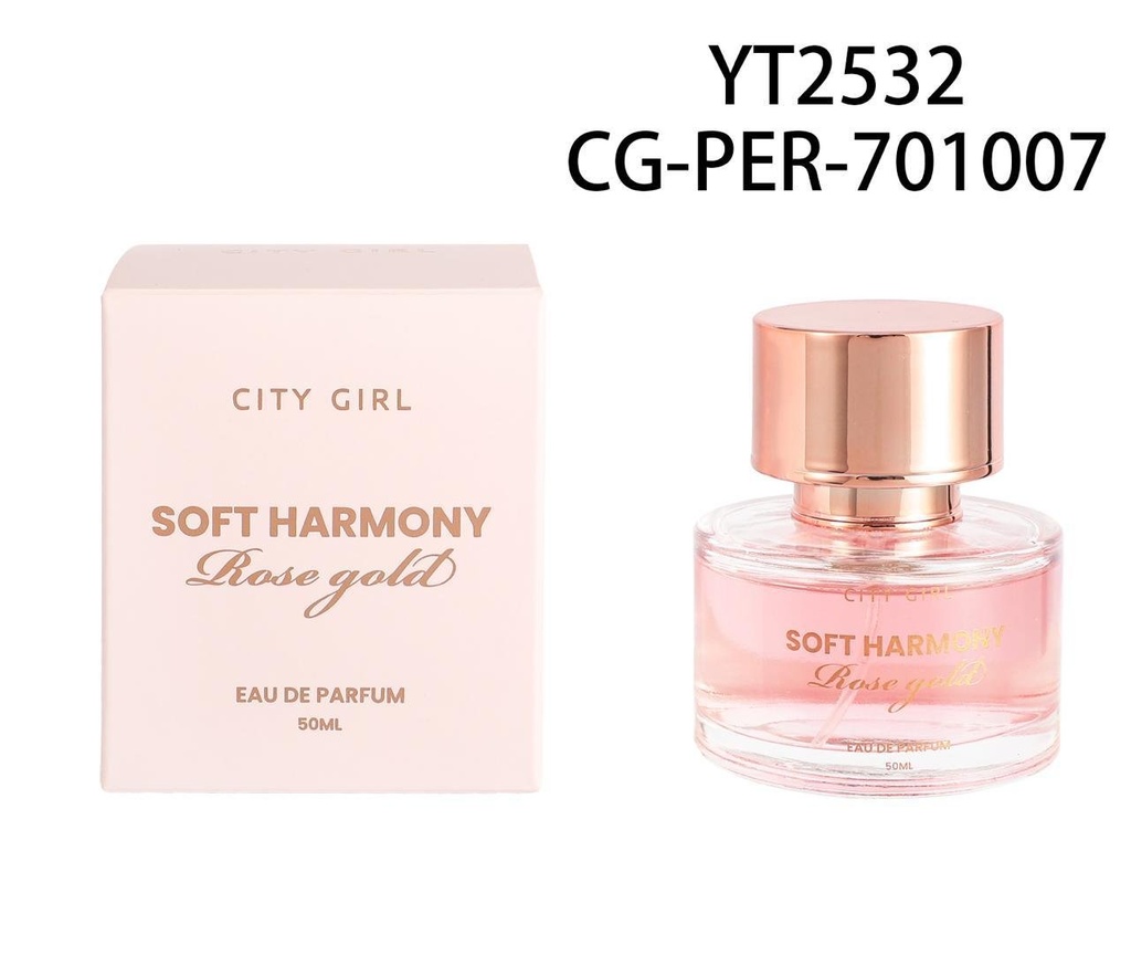 [PG-YT2532] PERFUME SOFT HARMONY ROSE GOLD CITY GIRL – 50ML