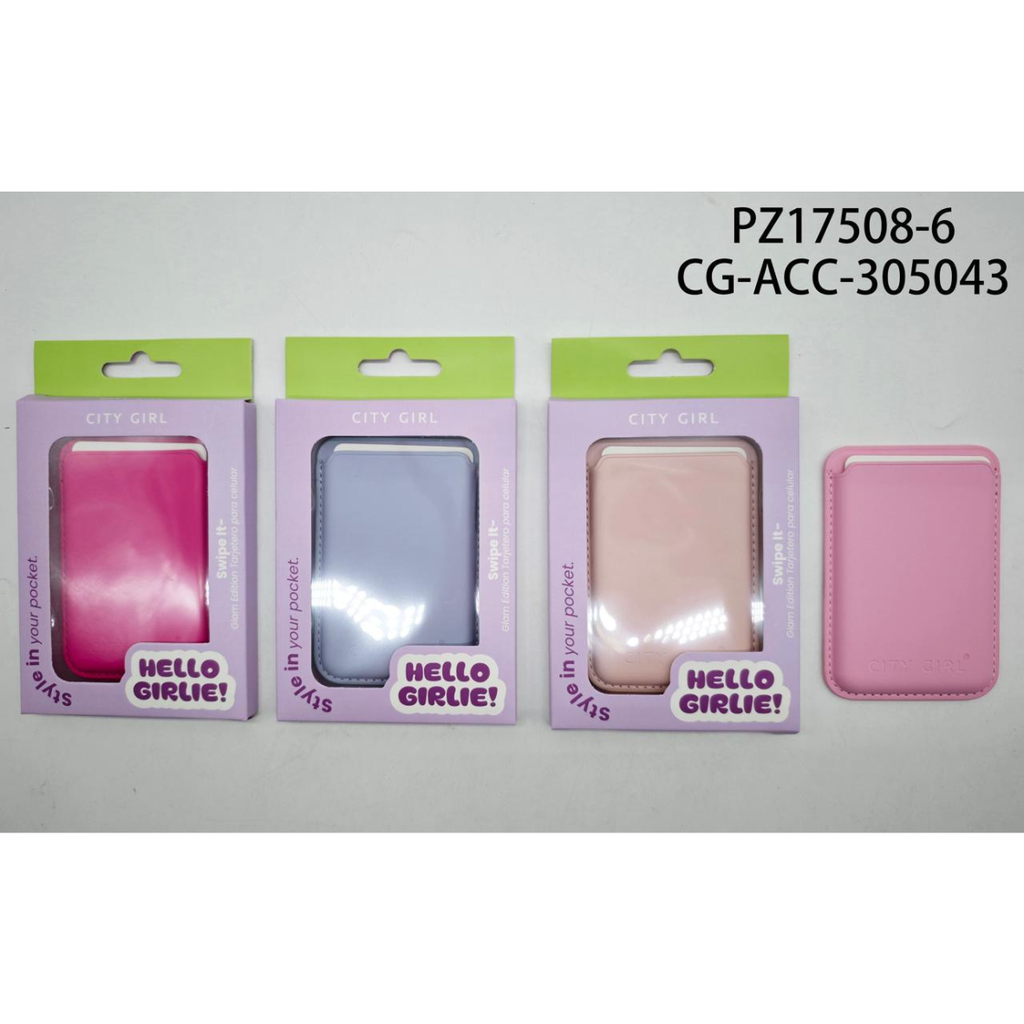 ACCESORIO PARA CELULAR TARJETERO CITY GIRL