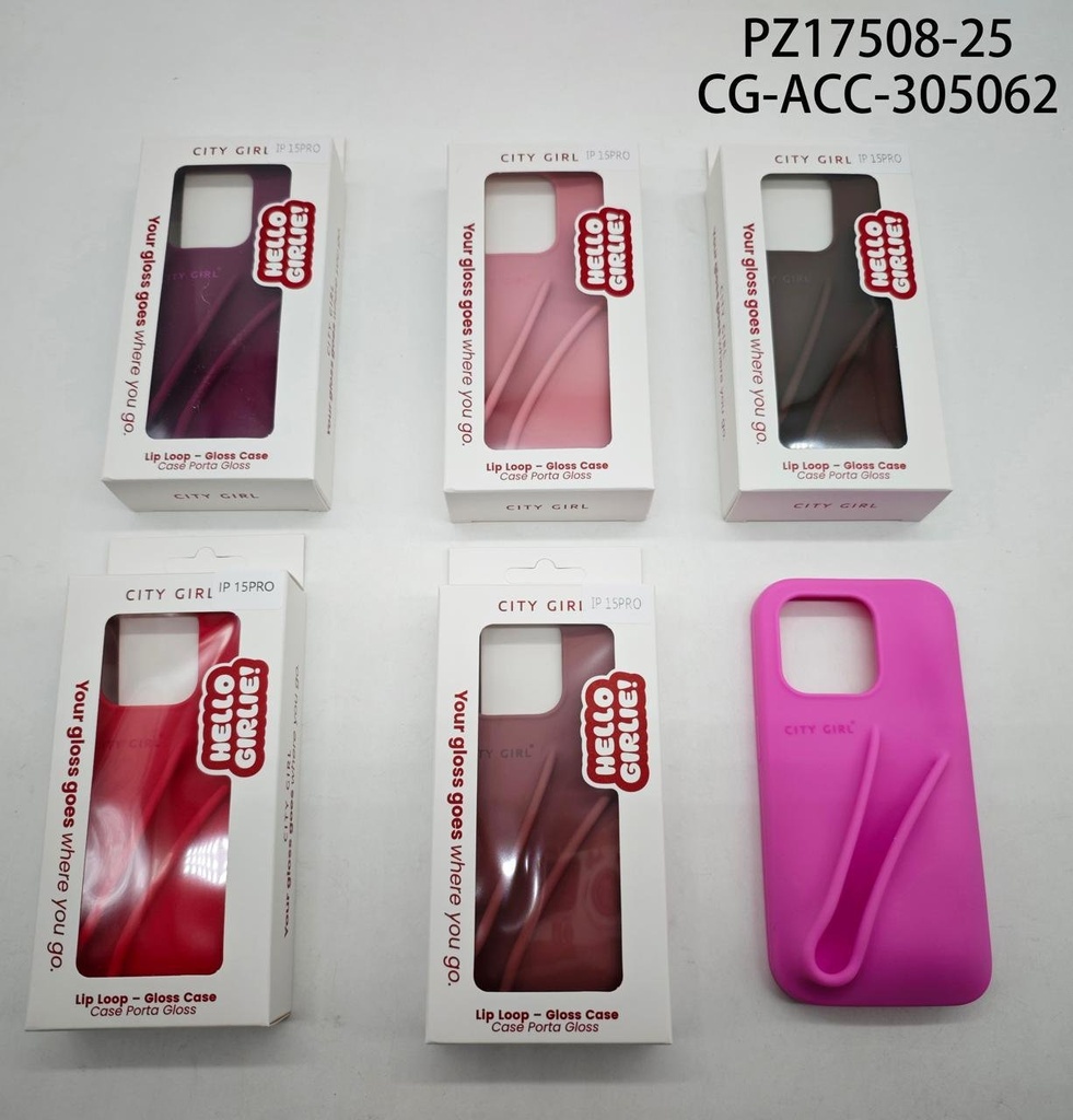 [PG-PZ17508-25] FUNDA PARA CELULAR PORTA GLOSS CITY GIRL
