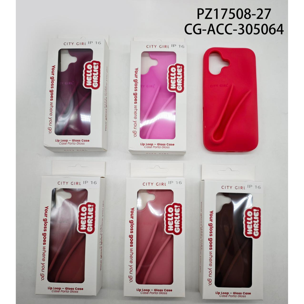 [PG-PZ17508-27] FUNDA PARA CELULAR PORTA GLOSS CITY GIRL
