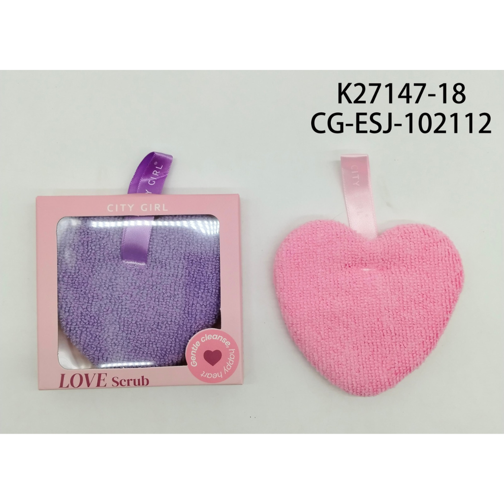 [PG-K27147-18] ESPONJA DE LIMPIEZA FACIAL CORAZÓN CITY GIRL