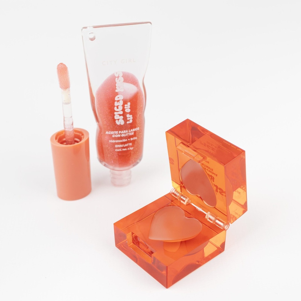 [PG-RL-12342] KIT DE CUIDADO PARA LABIOS (Aceite para labios + Rubor en crema) CITY GIRL – 2PCS