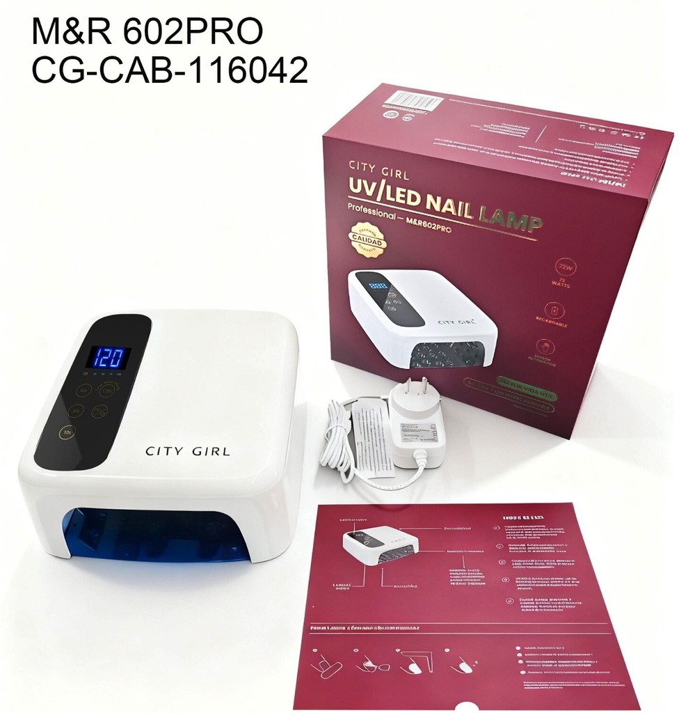 [PG-M&R602PRO] CABINA UV/LED CITY GIRL 72W