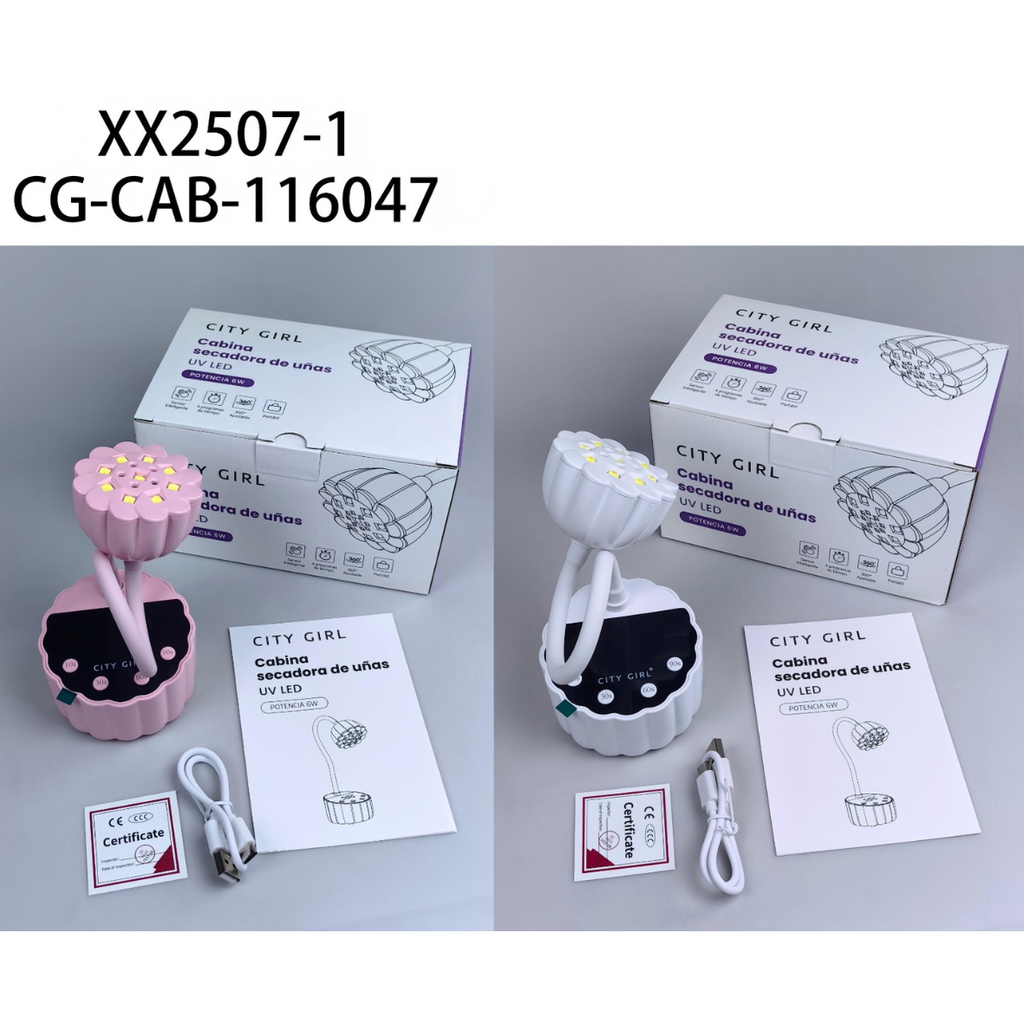 [PG-XX2507-1/-2] CABINA UV/LED FLOR CITY GIRL 6W