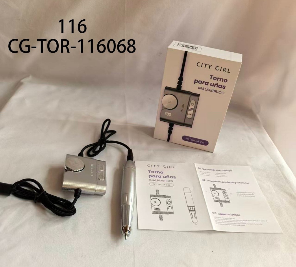 [PG-116] TORNO PARA UÑAS CITY GIRL 3W