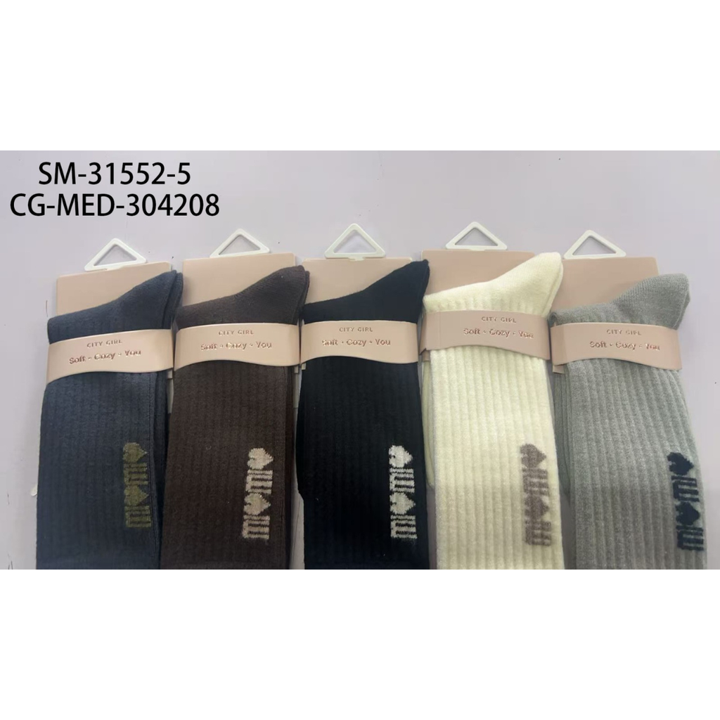 [PG-SM-31552-5] MEDIAS 3/4 LINEA MARRON CITY GIRL