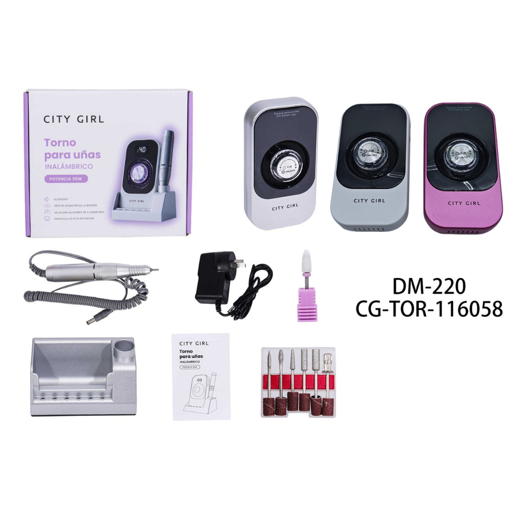 [PG-DM-220] TORNO PARA UÑAS CITY GIRL 36W