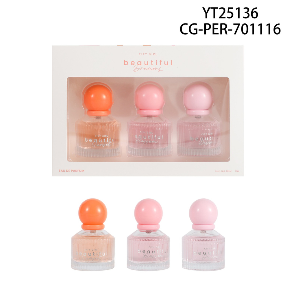 [PG-YT25136] KIT DE PERFUMES BEAUTIFUL DREAMS CITY GIRL – 3PCS