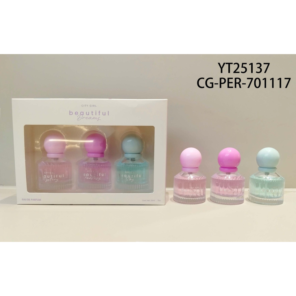 [PG-YT25137] KIT DE PERFUMES BEAUTIFUL DREAMS CITY GIRL – 3PCS