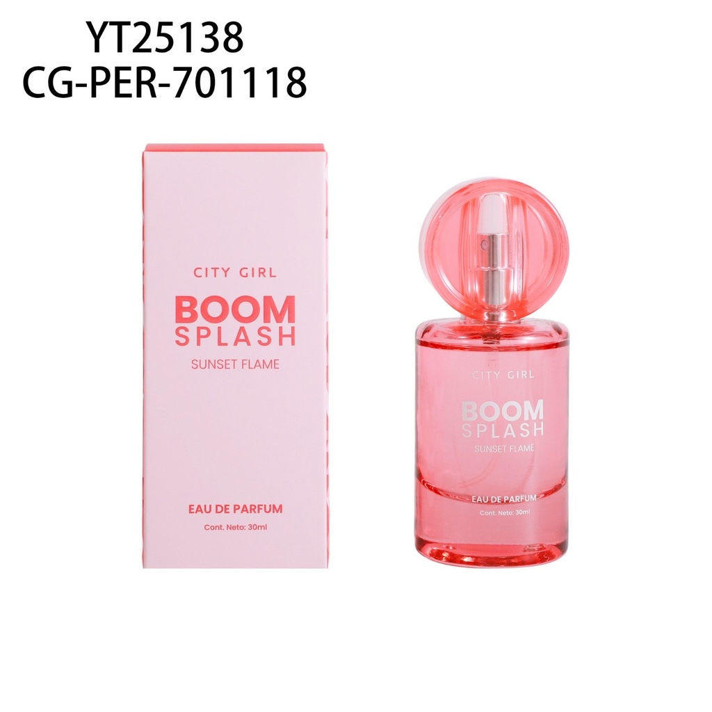 [PG-YT25138] PERFUME BLOOM SPLASH SUNSET FLAME CITY GIRL – 30ML