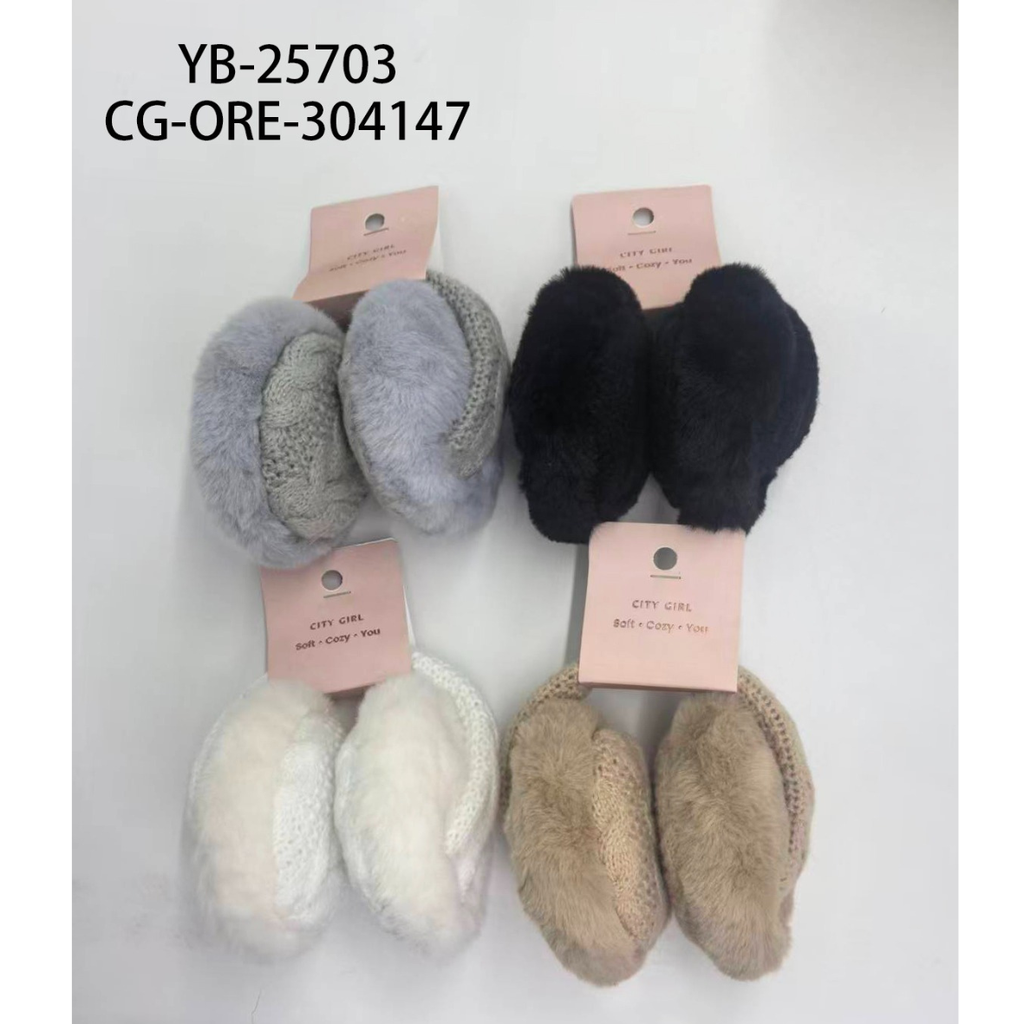 [PG-YB-25703] OREJERAS DE PELUCHE CITY GIRL