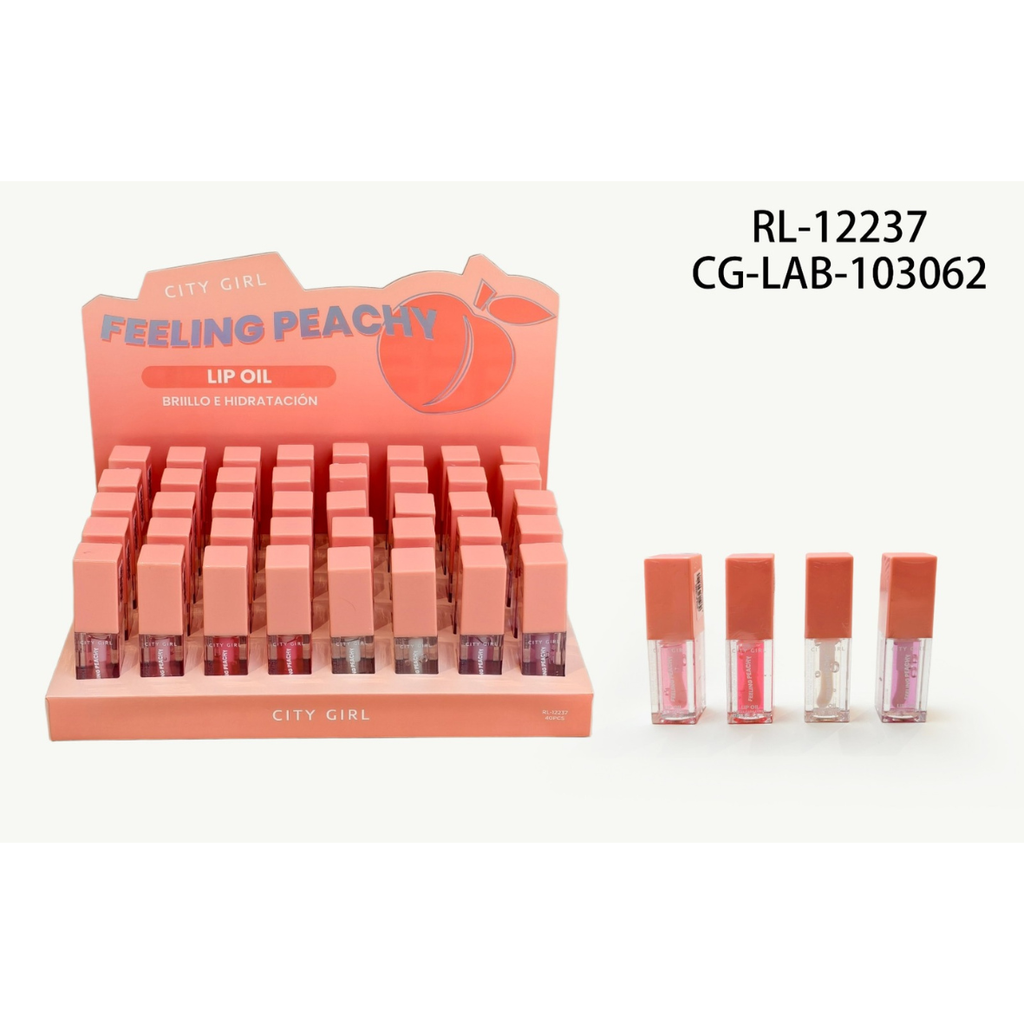[PG-RL-12237] LIP OIL BRILLO + HIDRATACIÓN FEELING PEACHY CITY GIRL