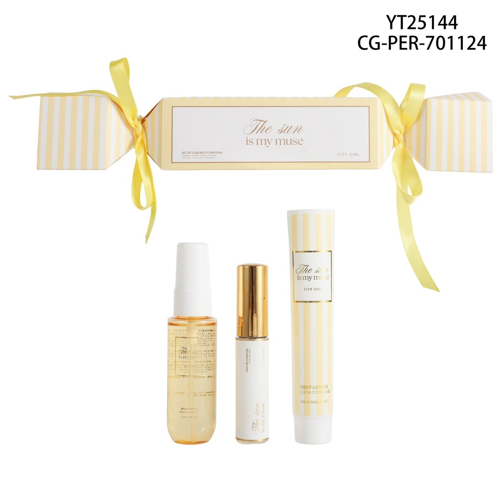 [PG-YT25144] KIT DE PERFUME, CREMA Y BODY SPLASH THE SUN IS MY MUSE CITY GIRL – 3PCS