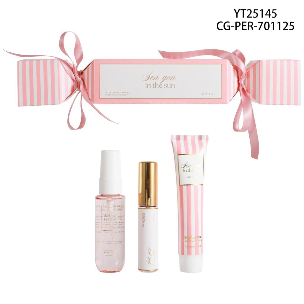 [PG-YT25145] KIT DE PERFUME, CREMA Y BODY SPLASH SEA YOU IN THE SUN CITY GIRL – 3PCS