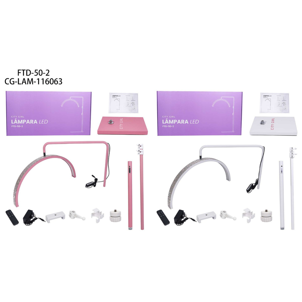 LAMPARA MEDIA LUNA CON SOPORTE 40W CITY GIRL