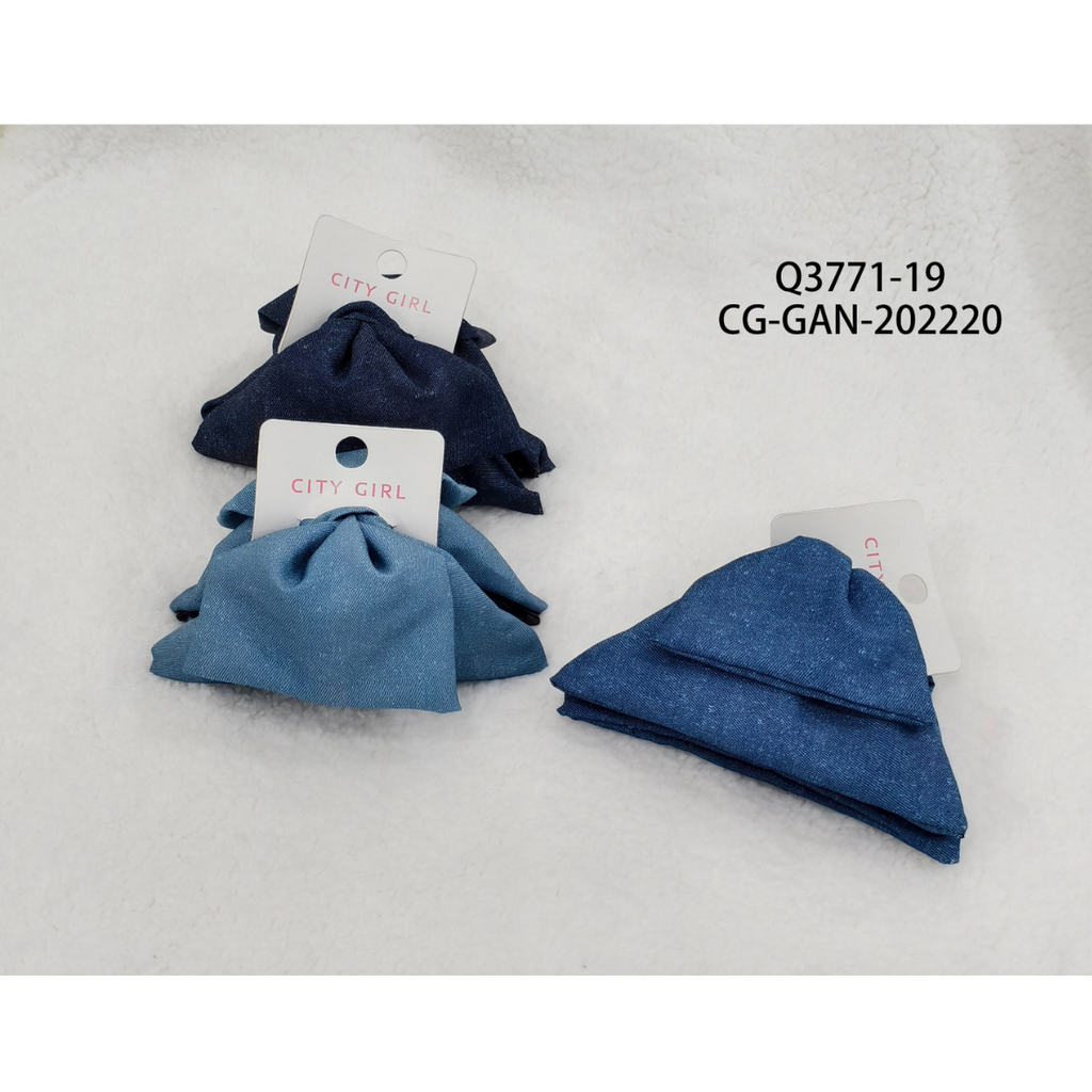 [PG-Q3771-19] BROCHE DE PELO AZUL CITY GIRL