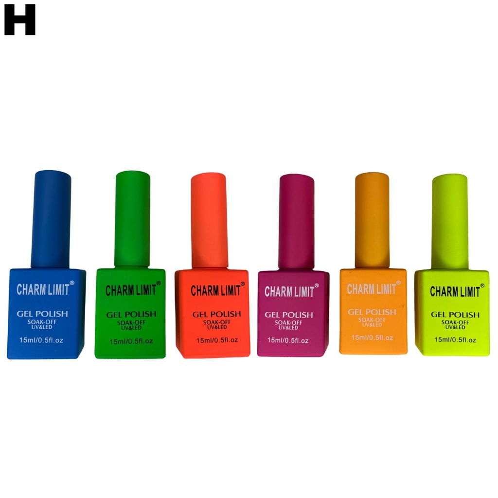 esmaltes de/para uñas semipermanente Charm Limit 15ml env. cuadrado ___ PACK X6
