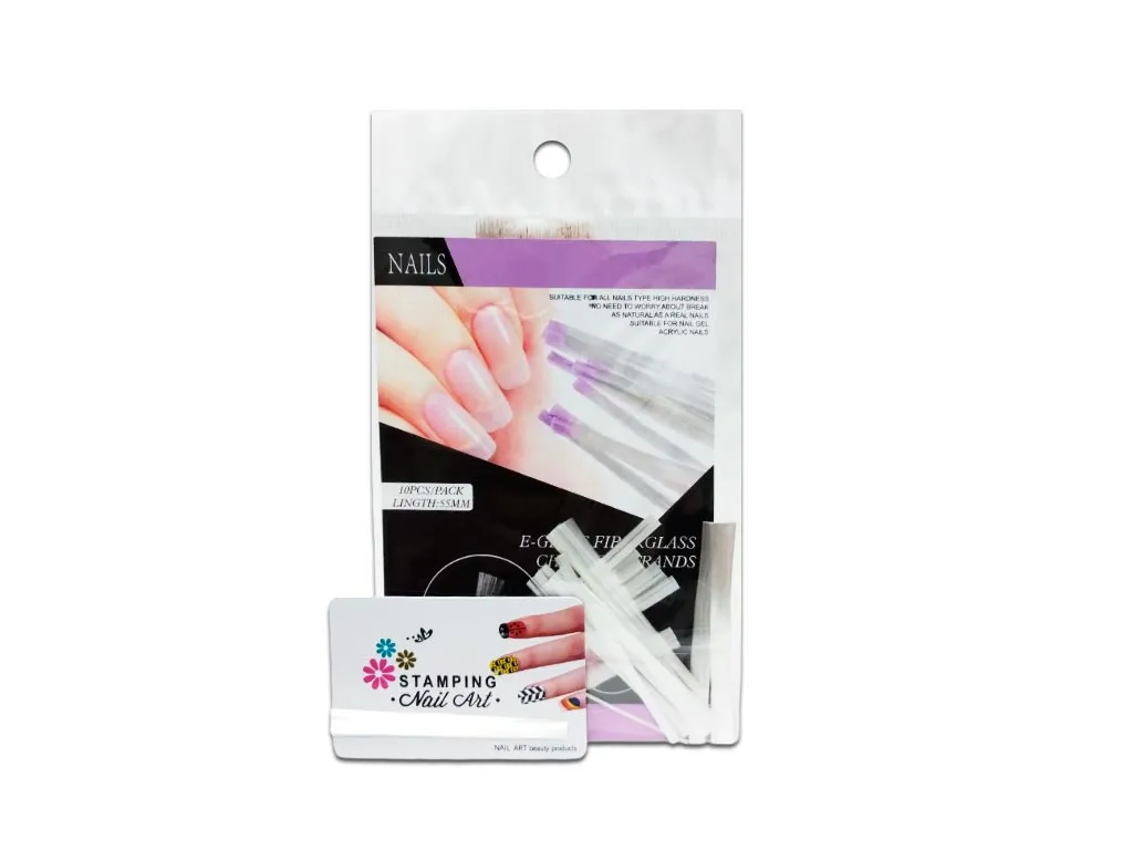[PM-XFQ309] MOLDES FIBRA DE VIDRIO PARA UÑAS X10U CORTAS