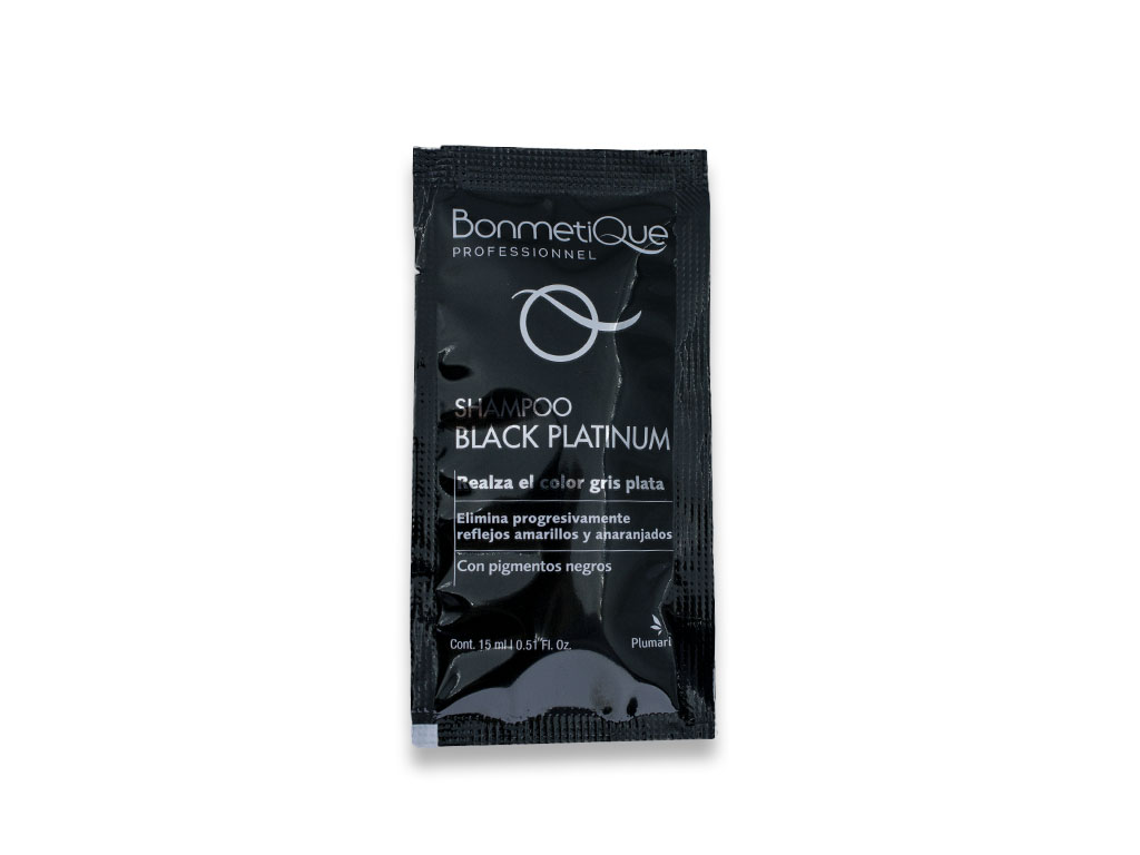 [PM-1028*34] SHAMPOO BLACK PLATINUM BONMETIQUE REALZA COLOR GRIS PLATA (15ML)