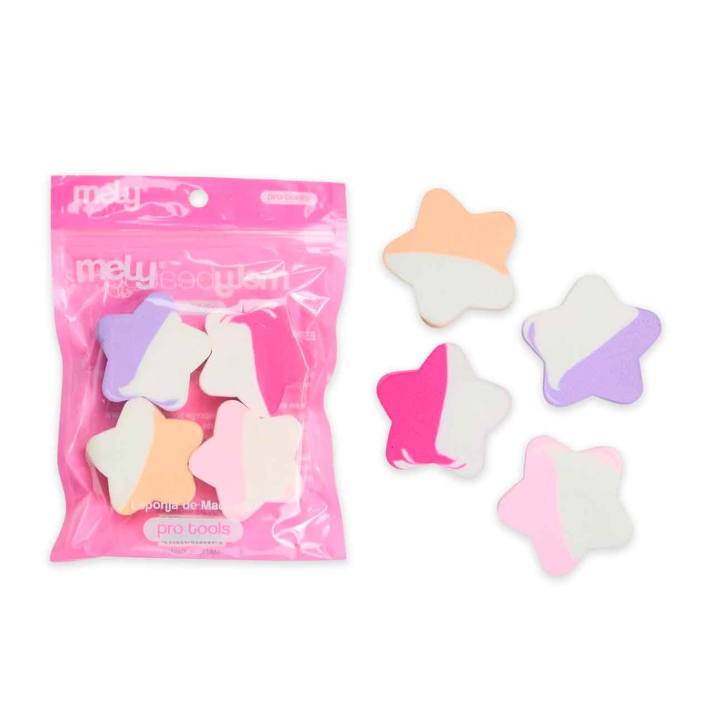 [PM-MY-BA03A3029] PACK X4 ESPONJAS DE MAQUILLAJE ESTRELLA MELY