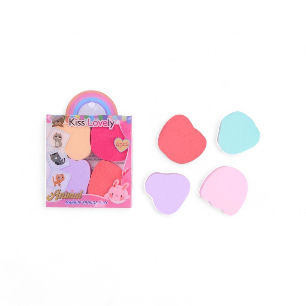 SET DE ESPONJAS DE MAQUILLAJE 4PCS KISS LOVELY