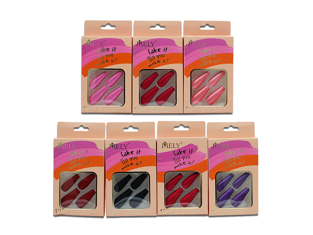 [PM-LH-J7BM2C-B/1200] PROMO 2×1 | UÑAS POSTIZAS DECORADAS 12 PCS