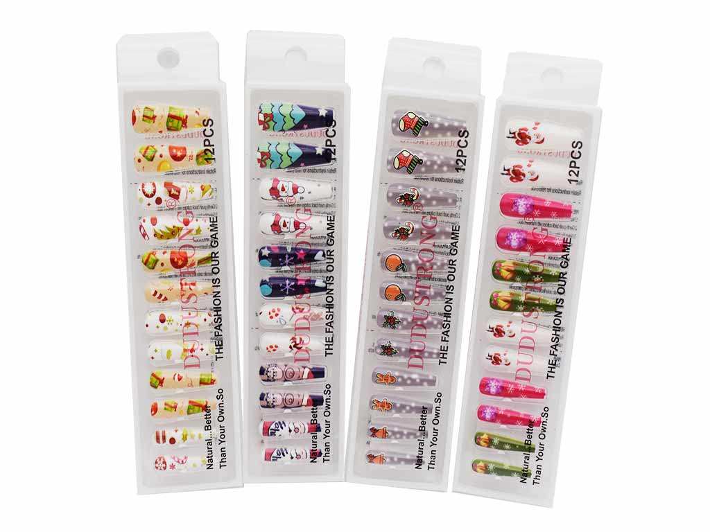 [PM-LH-S210] PROMO 2×1 | UÑAS POSTIZAS DECORADAS DISEÑO NAVIDAD