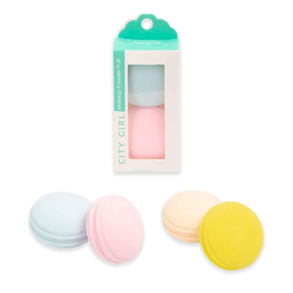 [PM-FPL-0908] ESPONJAS DE MAQUILLAJE FORMA MACAROON X2