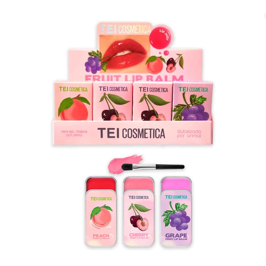 [PM-TEI8258] BÁLSAMO LABIAL FRUTAL CON PINCEL TEI