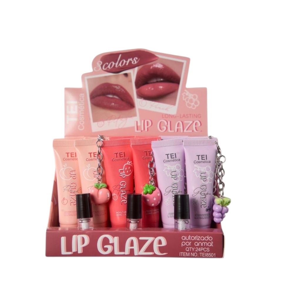 [PM-TEI8501] LIP GLAZE FRUTAL CON LLAVERO TEI
