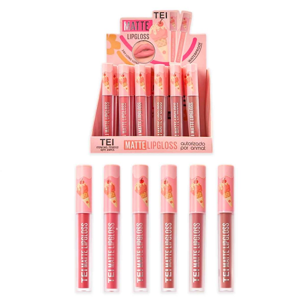 [PM-TEI8312] LABIAL LÍQUIDO MATTE DIBUJO HELADO TEI