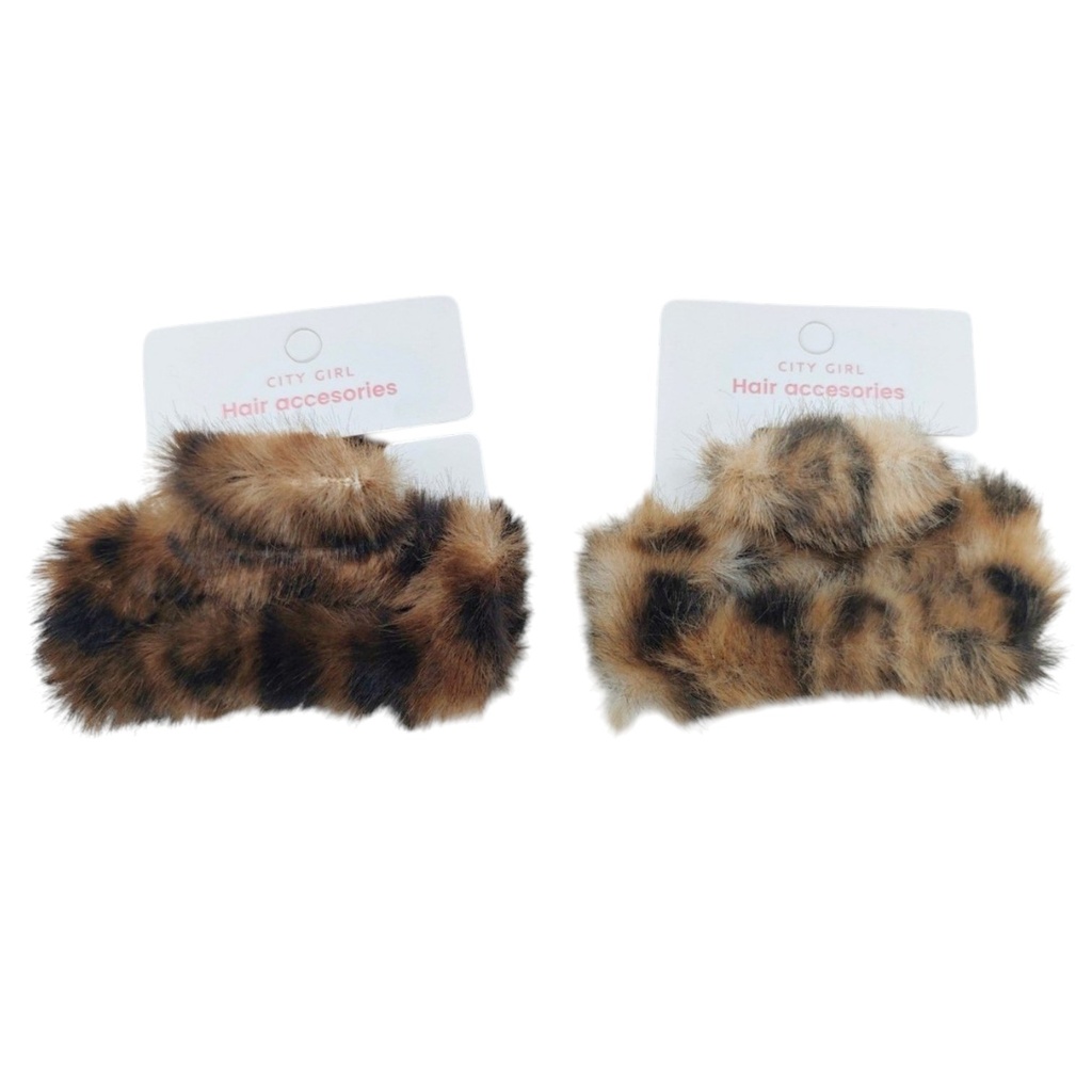 [PM-TT102104-5] BROCHE PARA CABELLO ANIMAL PRINT