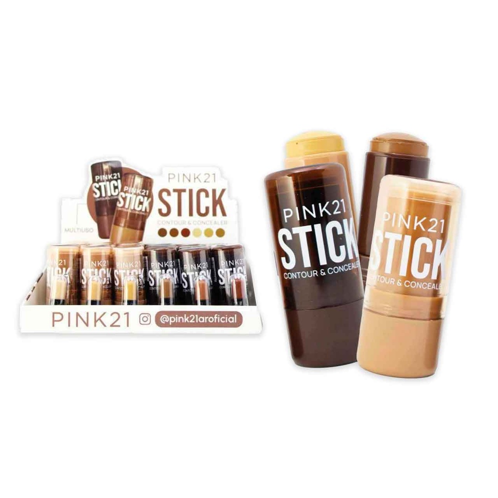 CONTORNO Y CORRECTOR STICK PINK 21