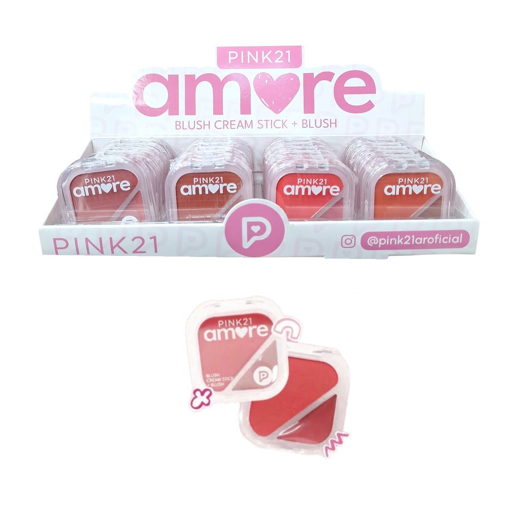 [PM-CS6447] RUBOR EN CREMA+EN POLVO PINK 21