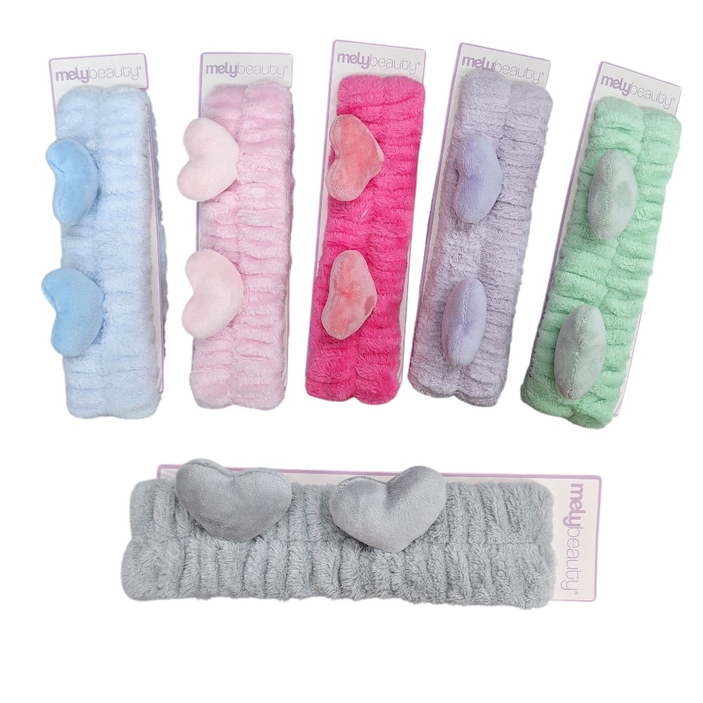 [PM-MYD6-0008] VINCHA DE SKINCARE CON 2 CORAZONES