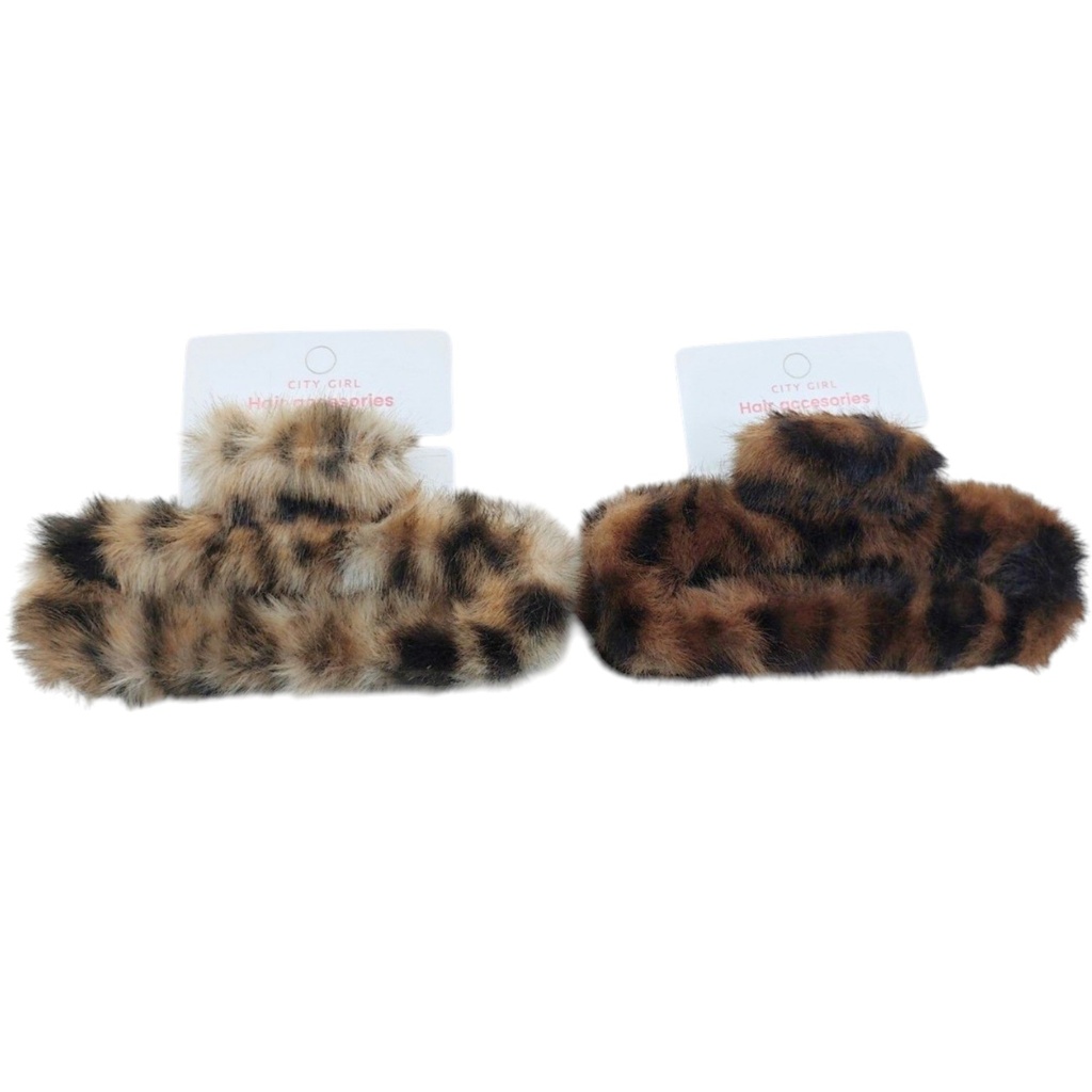 [PM-TT102104-3] BROCHE DE PELUCHE ANIMAL PRINT