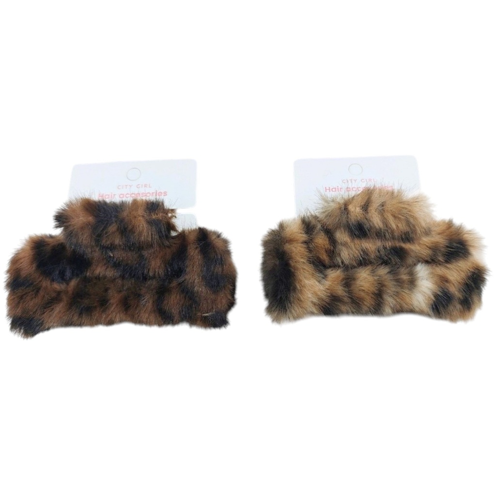 [PM-TT102104-4] BROCHE DE PELUCHE ANIMAL PRINT