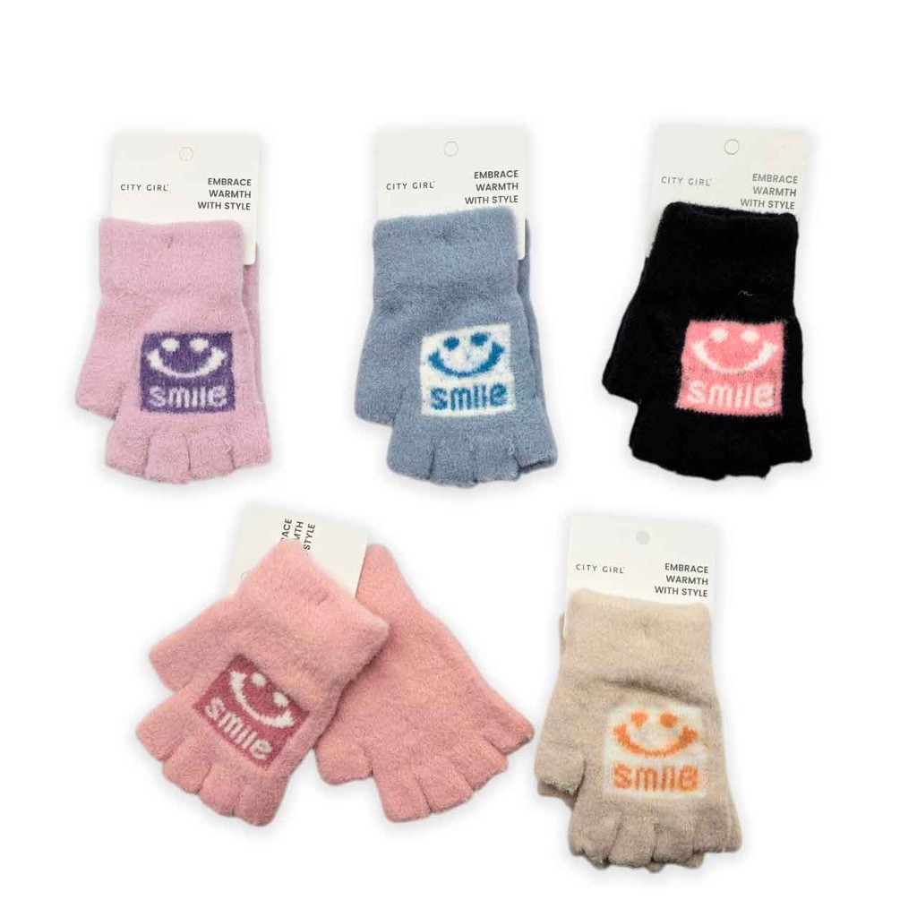 GUANTES INFANTILES DE MEDIO DEDO SMILE
