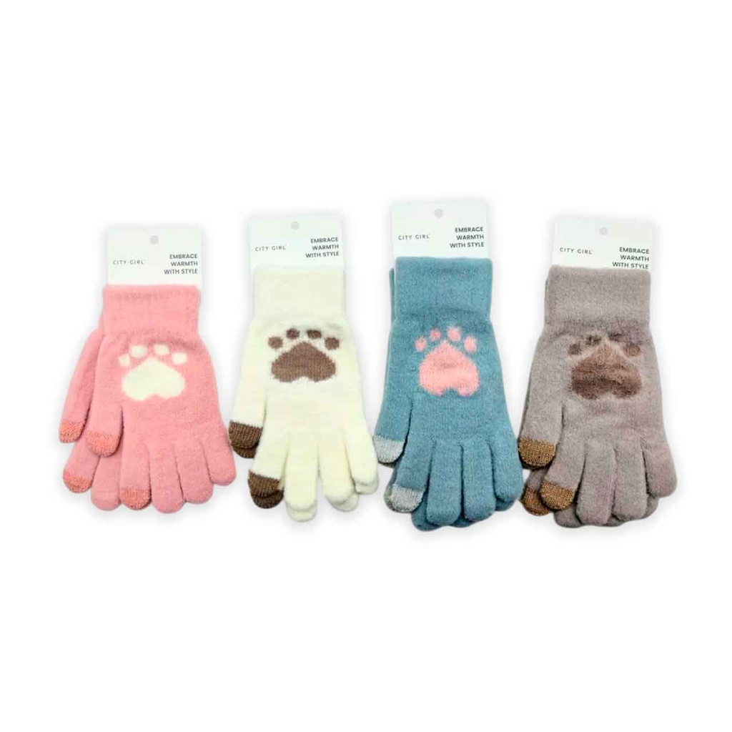 [PM-38184-2] GUANTES DE INVIERNO CORAZON Y HUELLITA