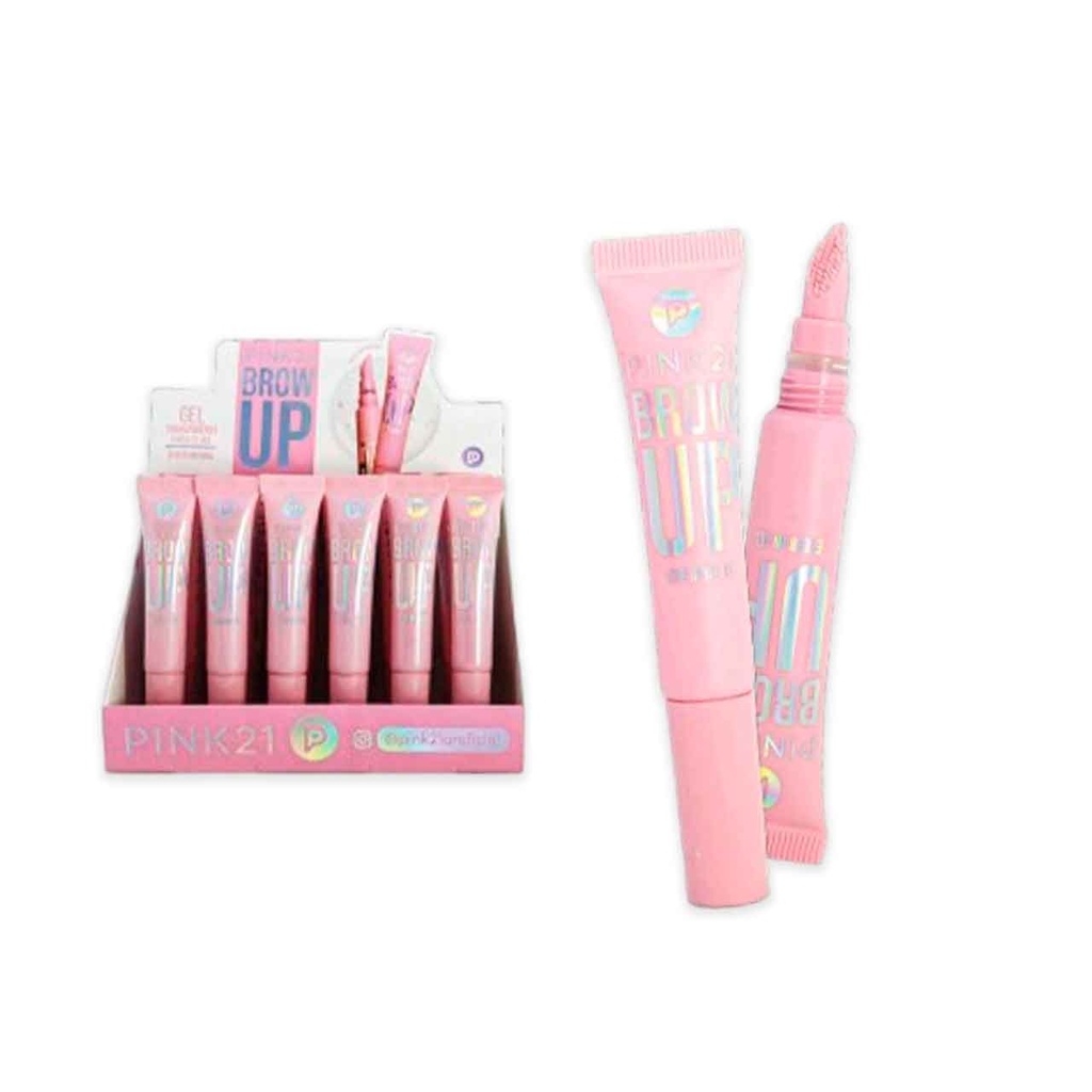 GEL PARA CEJAS CON CEPILLO DE SILICONA PINK 21