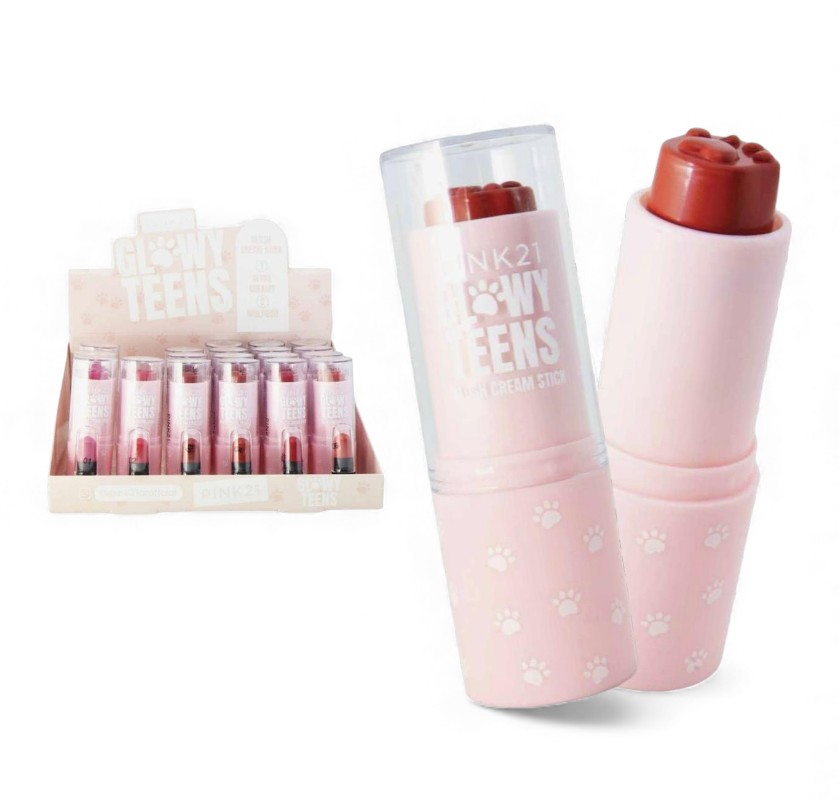 RUBOR EN BARRA GLOWY TEENS PINK 21