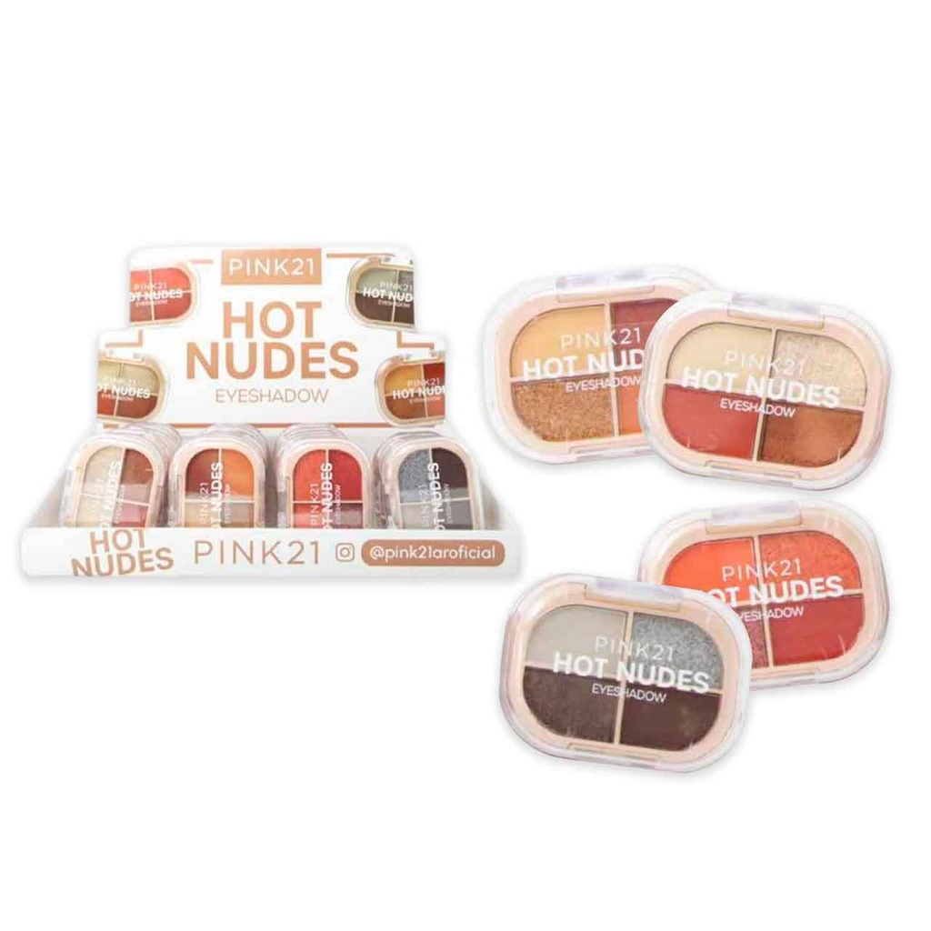 [PM-CS5754] MINI PALETA DE SOMBRAS HOT NUDES PINK 21