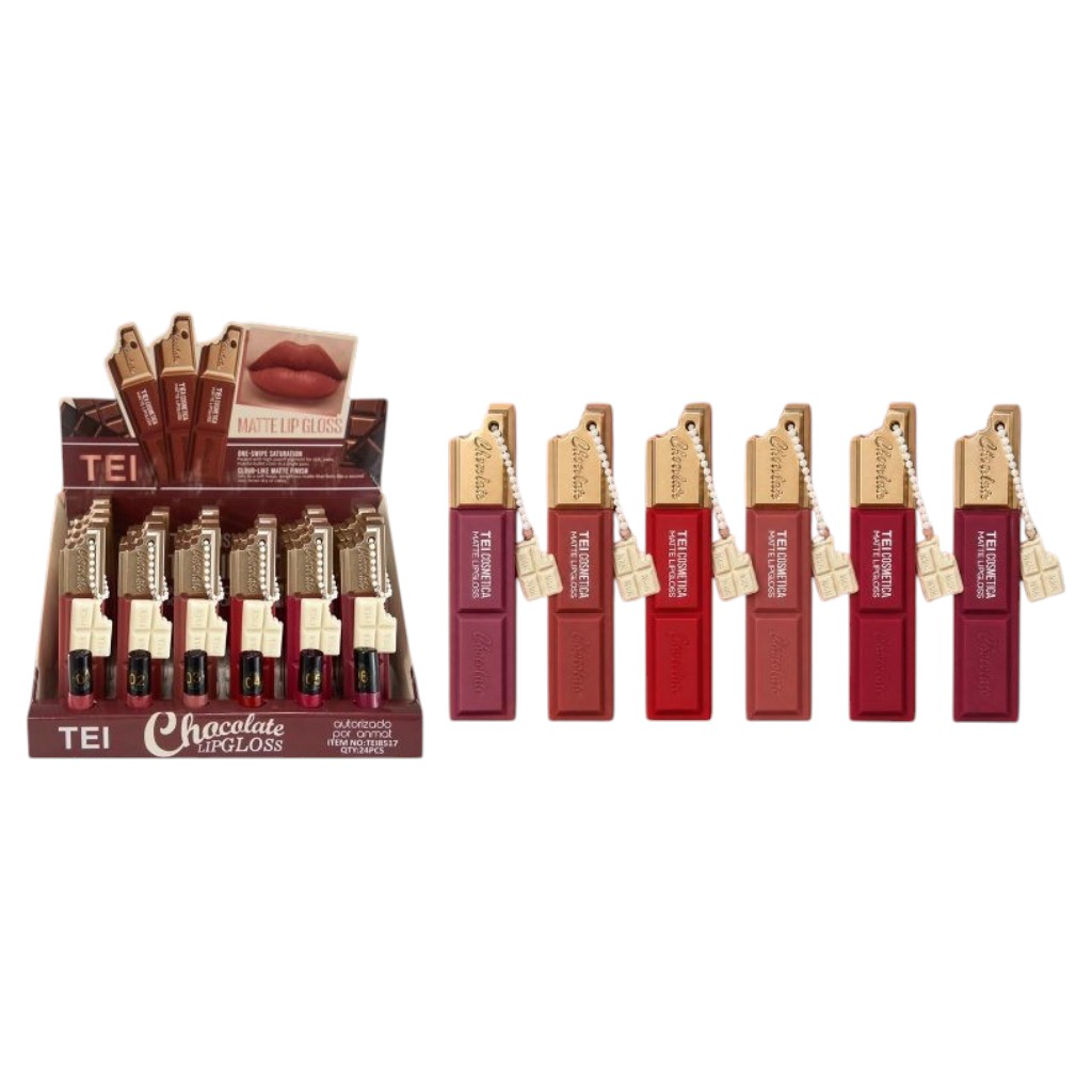 LABIAL MATTE CHOCOLATE CON LLAVERO TEI