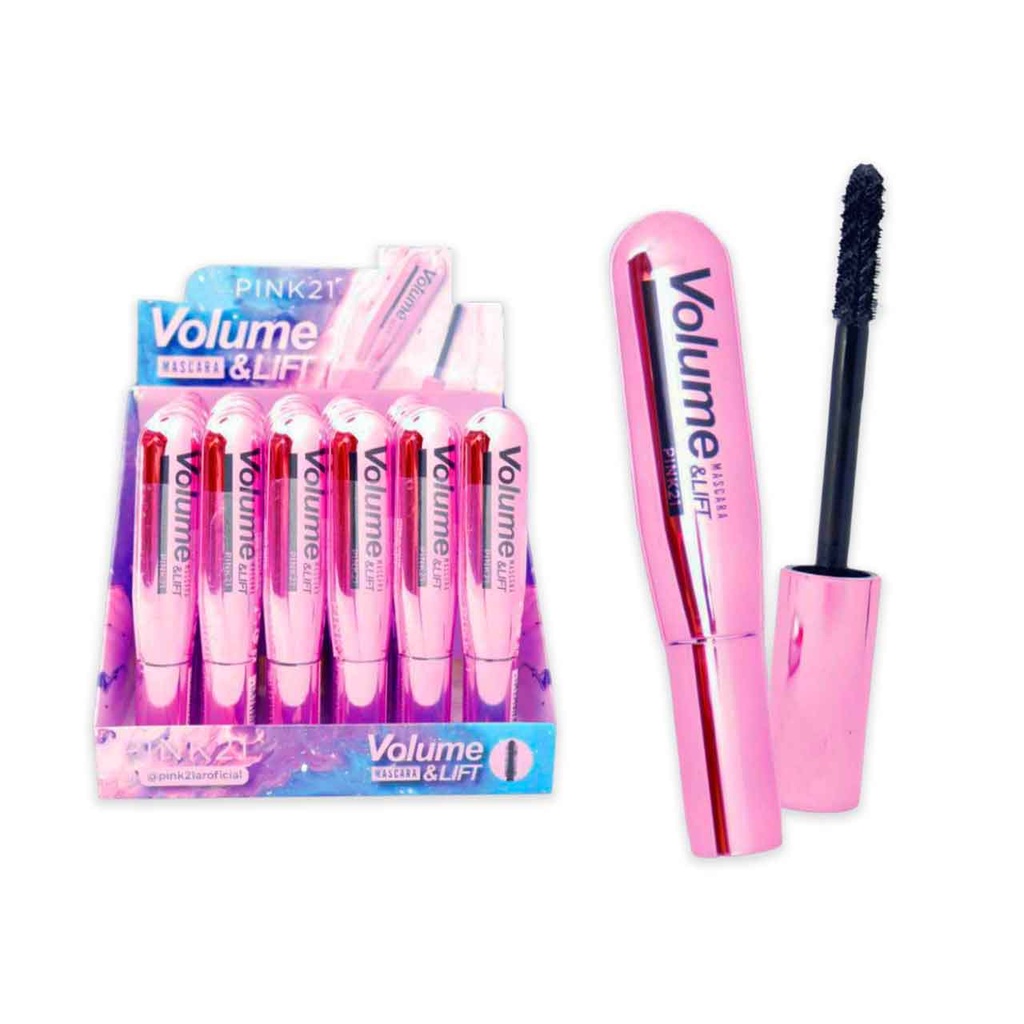 MÁSCARA DE PESTAÑAS VOLUME & LIFT PINK 21