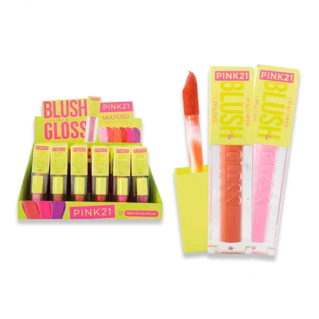 [PM-CS6532] RUBOR & GLOSS MULTIUSO TAPA VERDE PINK 21