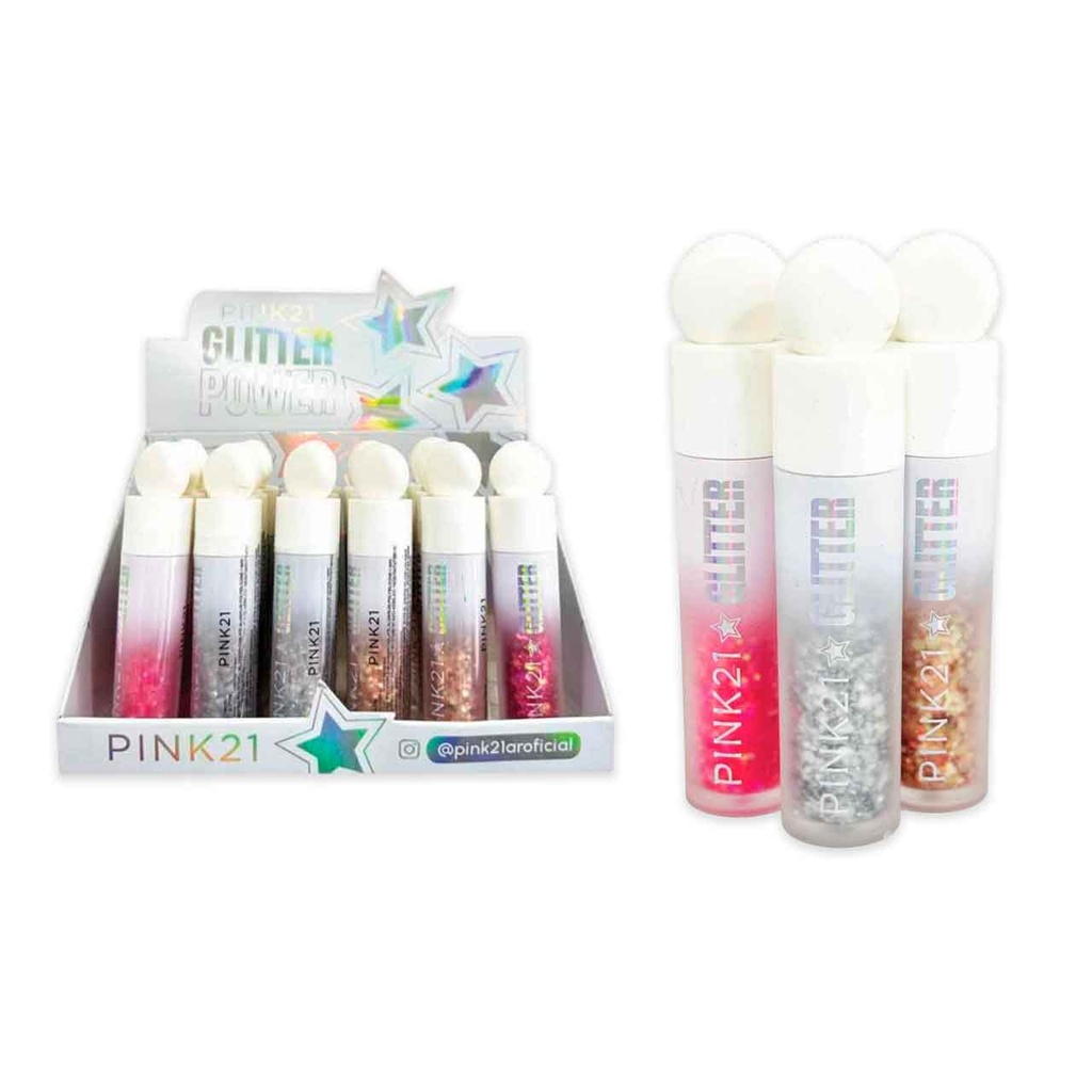 [PM-CS6135] GLITTER EN GEL 4 COLORES PINK 21