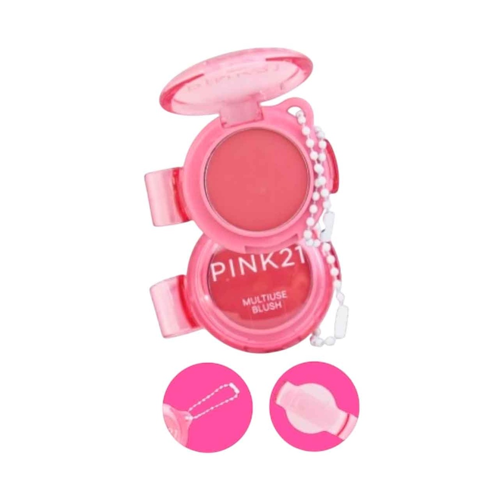 [PM-CS6276] RUBOR EN CREMA CON LLAVERO PINK 21