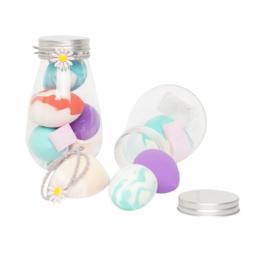 [PM-DRB-38] SET X8 ESPONJAS DE MAQUILLAJE EN FRASCO FLOR